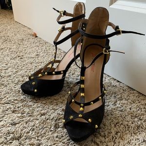 Studded Black Stilettos